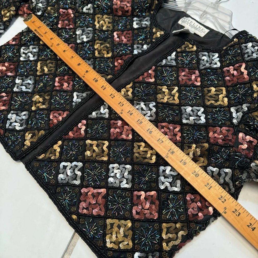 Niteline Black and Gold Embellished Blazer - Picture 9 of 15